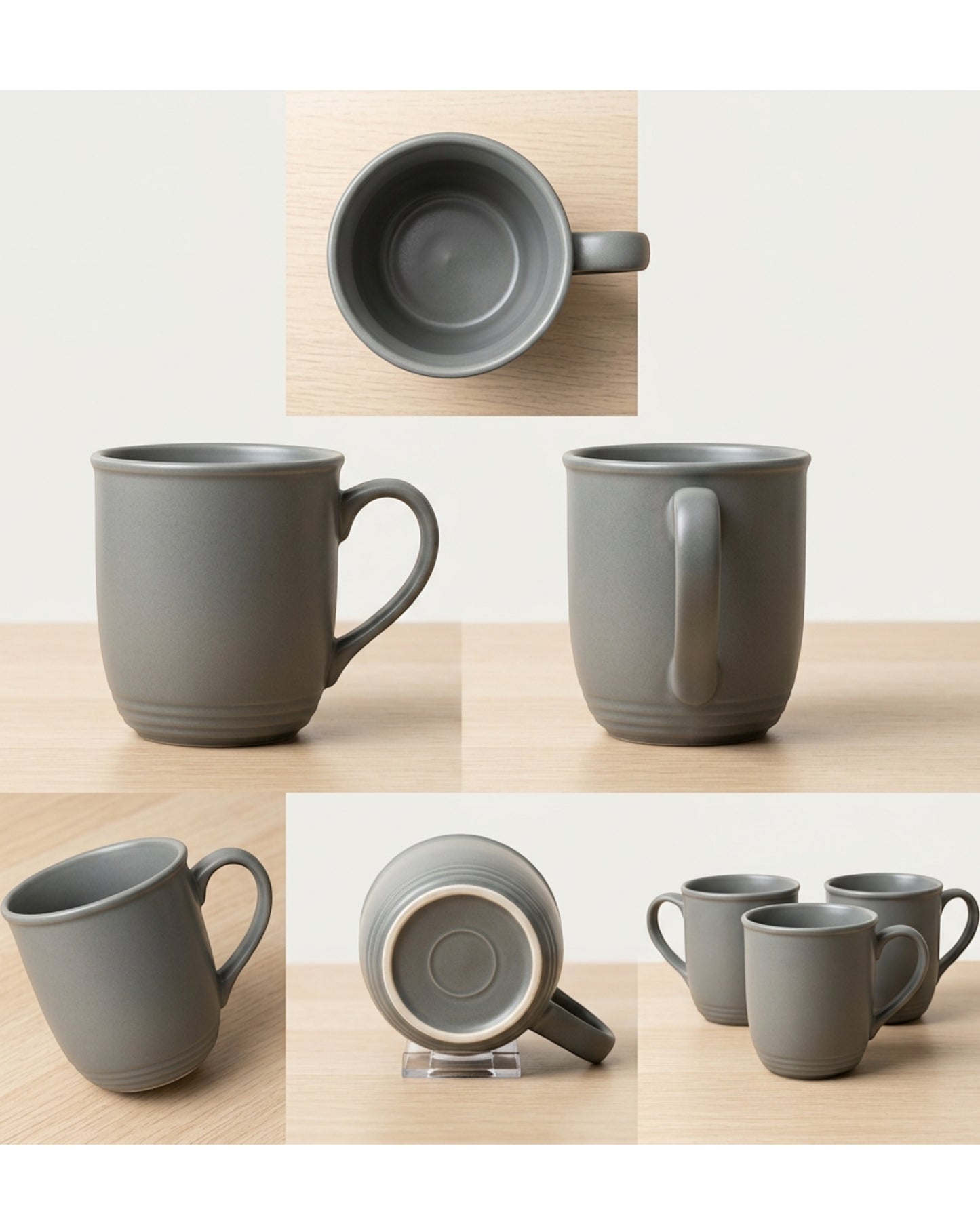 BOVR Ceramic Coffee Mug Matte Stone 14 oz