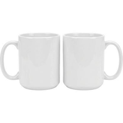 BOVR Ceramic Mug Set White 12 oz Pair